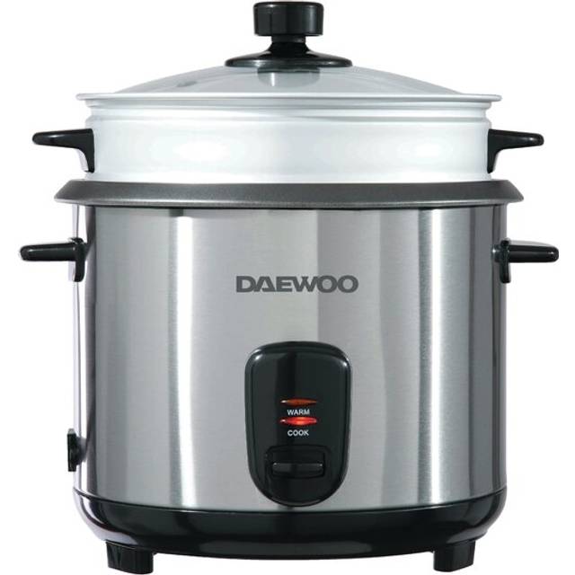 Daewoo 1.8l rice cooker stainless steel veg steamer basket/ makes 10 cups rice