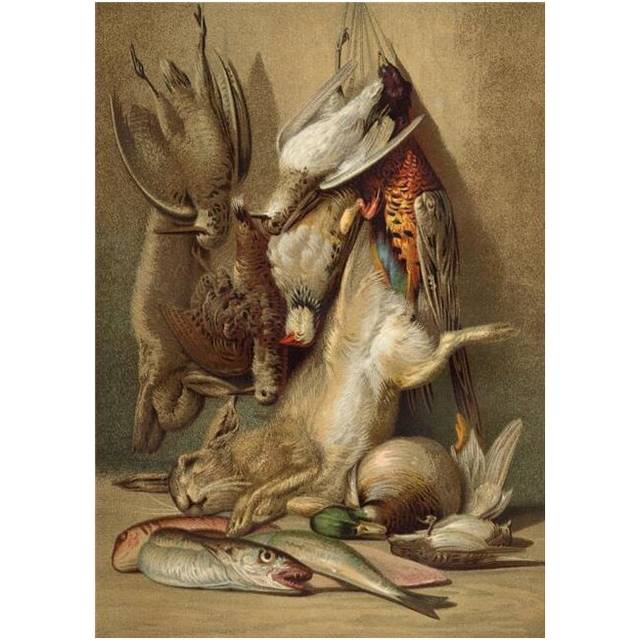 Posterazzi DPI1903553 The Hunters Bag, From Universal Lexicon Der Kochkunst Published 1878 Poster Print, 12 x 17