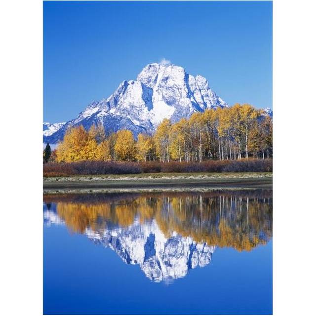 Reflection Mount Moran Snake River Grand Teton National Park Montana USA Poster Print by Natural Selection David Ponton, 22 x 32 - Large