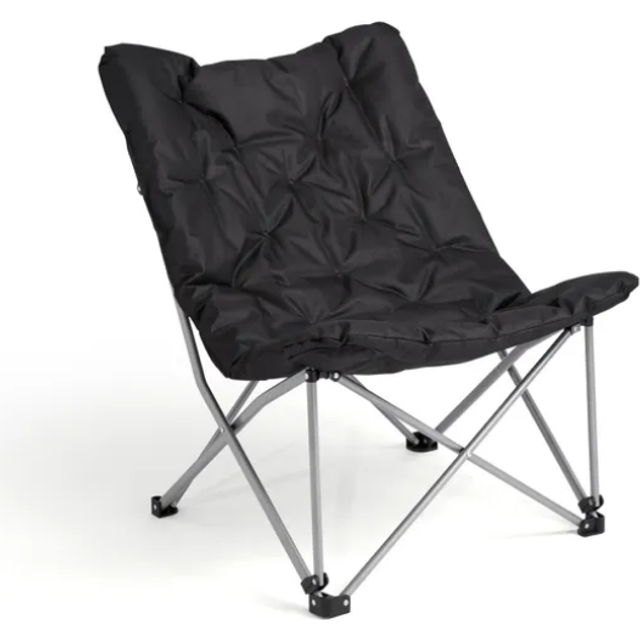 Elements Padded Camping Chair With Carry Bag - Black
