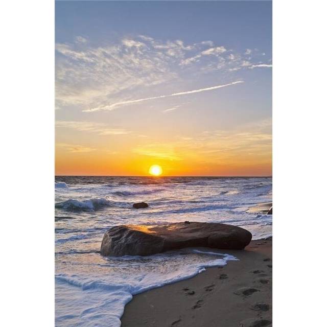Gay Head Public Beach at Sunset - Marthas Vineyard Massachusetts United States of America Poster Print - 12 x 19 in.