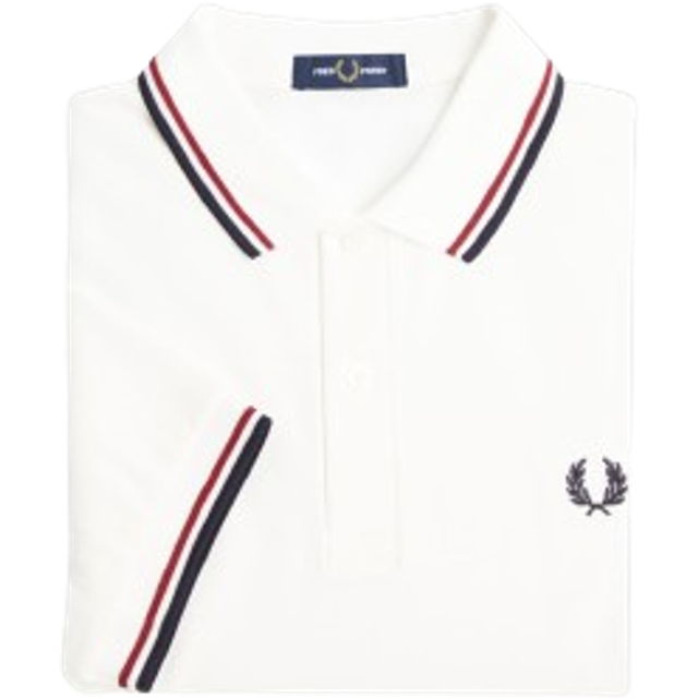 Fred Perry Twin Tipped Polo Shirt Snow White