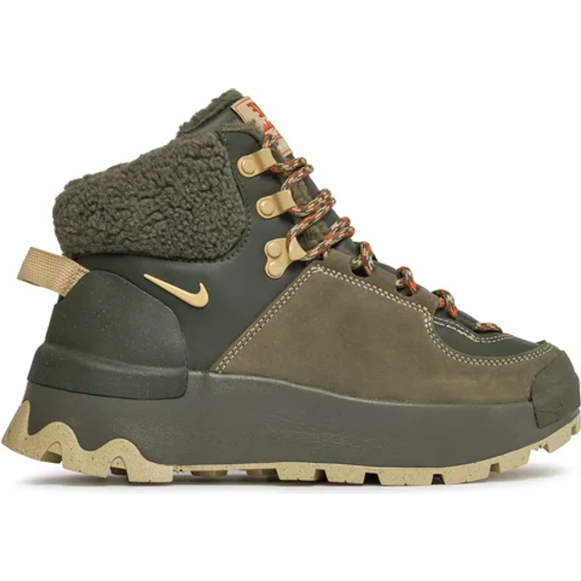 (WMNS) Nike City Classic Premium 'Cargo Khaki Sesame' FD0211-300 - Cargo Khaki/Medium Olive/Campfire Orange - 5.5