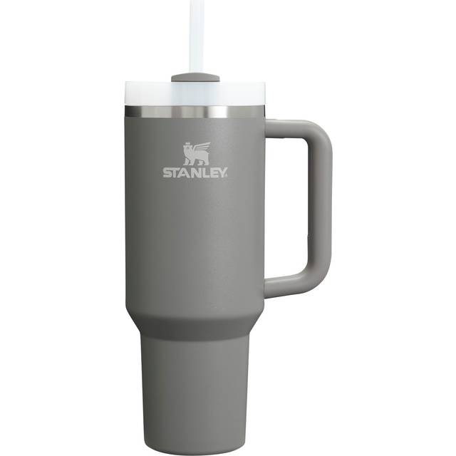 STANLEY Quencher H2.0 FlowState rostfritt stål vakuumisolerat glas med lock och sugrör för vatten, iste eller kaffe, smoothie med mera. Sten, 1 30 cl