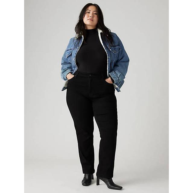 Levi's 724 High Rise Slim Straight Jeans (Plus Size) - Women's - 14M - Black