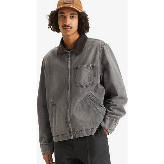 Mekanikertruckerjacka med blixtlås - Grå / Midnight Goods Trucker - M