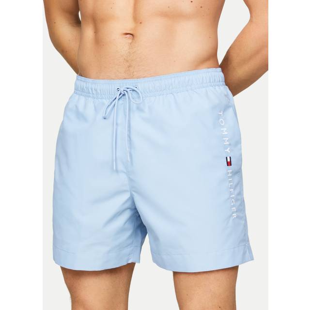 Logo Print Swim Shorts - sky blue - XXL