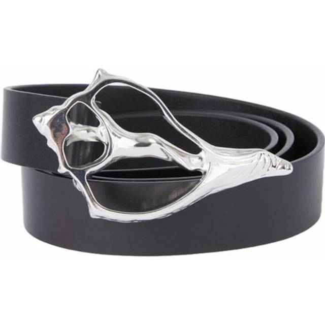 Bälte shell wide black silver