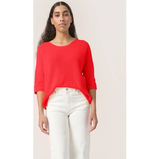 Soaked In Luxury Tuesday Cotton Blend Half Sleeve Jumper