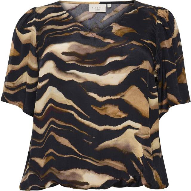 KAFFE Curve - Topp kcLana Blouse - Svart