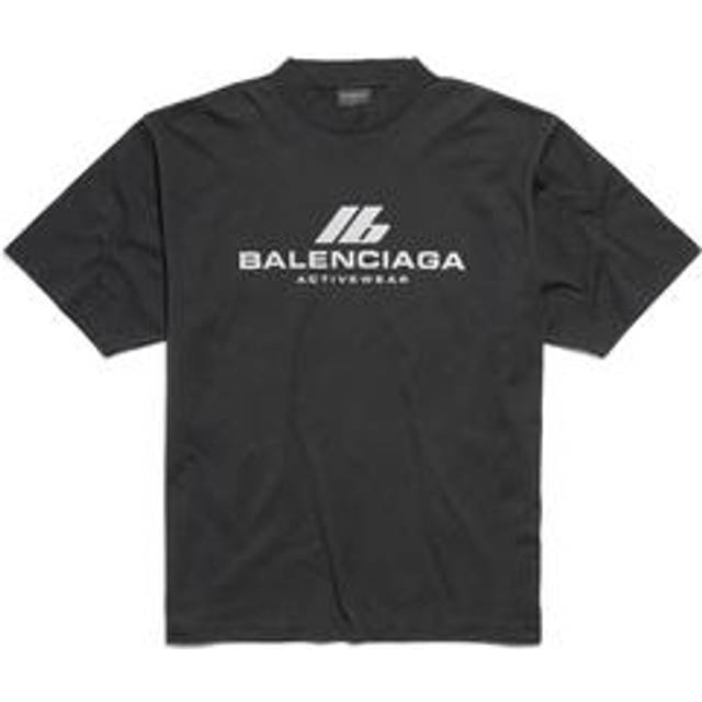 Balenciaga Activewear T-Shirt Medium Fit - Black - Unisex - - Cotton