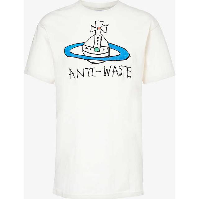 Vivienne Westwood Womens White Graphic-print Short-sleeved Cotton-jersey T-shirt Xl - WHITE