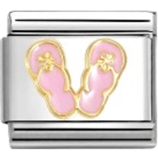 Nomination CLASSIC Gold Pink Flip Flops Charm 030272/89