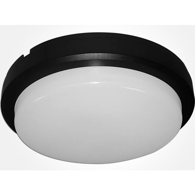 Eterna 14W Cool White LED Outdoor Flush Light - Black - 228mm