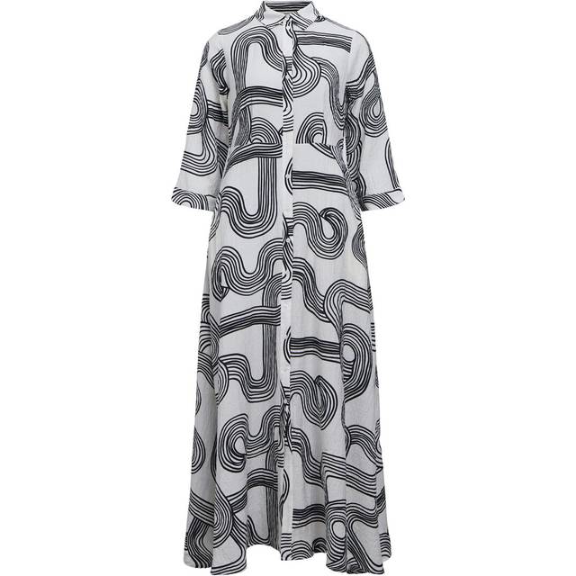 Object - Maxiklänning objAlli 3/4 Shirt Dress - Grå