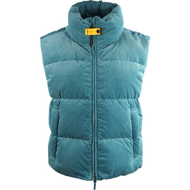 Parajumpers Womens Jam Alta Marea Blue Corduroy Down Gilet Jacket - Size Small