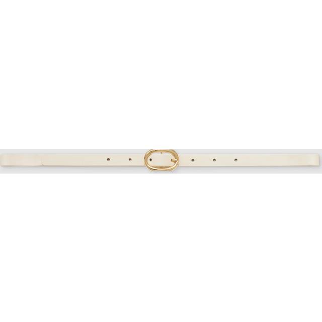 ANINE BING Mini Signature Link Belt in Ivory With Gold - M/L