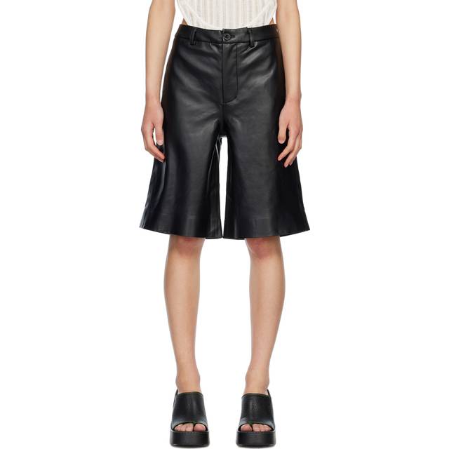 Holzweiler Black Celest Faux-Leather Shorts - 1051 Black - XXS