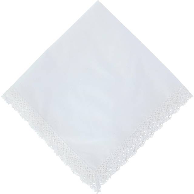 CTM Women's Park Avenue Lace Handkerchief - White one size (one size)