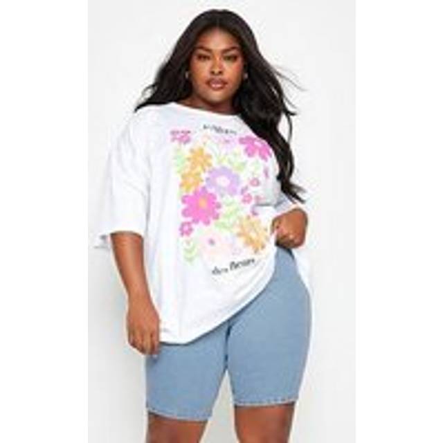 Yours Curve Light Blue Pull On Stretch Denim Cycling Shorts, Women's Curve & Plus Size, Yours - 22