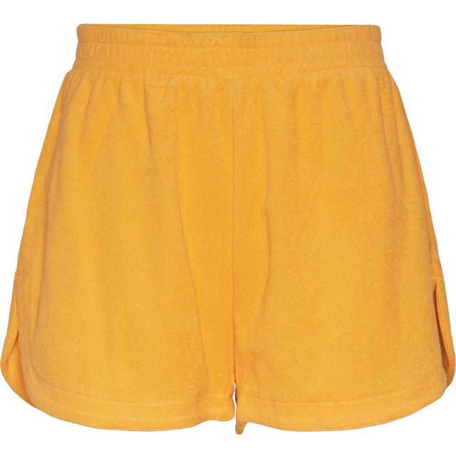 Pieces – Orange strandshorts i frotté