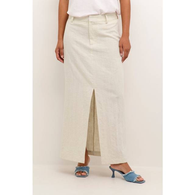 KAFFE Daniella High Waist Pocket Maxi Skirt, Feather Gray Melange