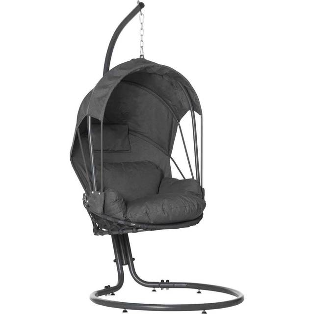 Outsunny Hanging Egg Chair - Grey | TJ Hughes