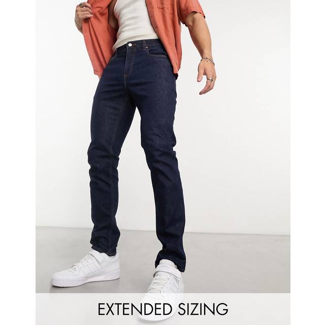 ASOS DESIGN – Indigoblå slim jeans med stretch