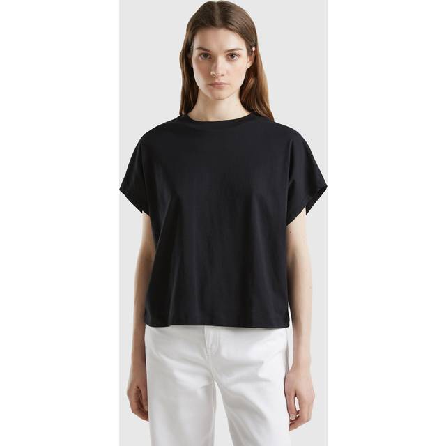 Benetton, Kimono Sleeve T-shirt, size XS, Black, Women