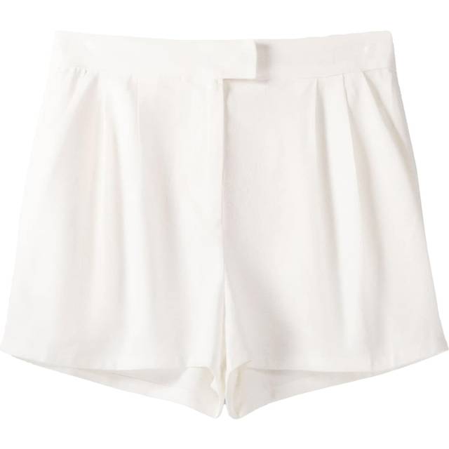 Bershka - Hvide hørshorts - Del af sæt