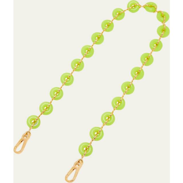 Loewe Womens Acid Green/gold X Paula&#39;s Ibiza Doughnut-link Acetate and Stainless-steel Chain - ACID GREEN/GOLD