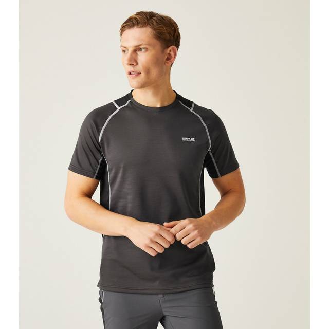 Regatta Men's Quick Drying Virda IV T-shirt Ash Black, Size: 3XL - Grey