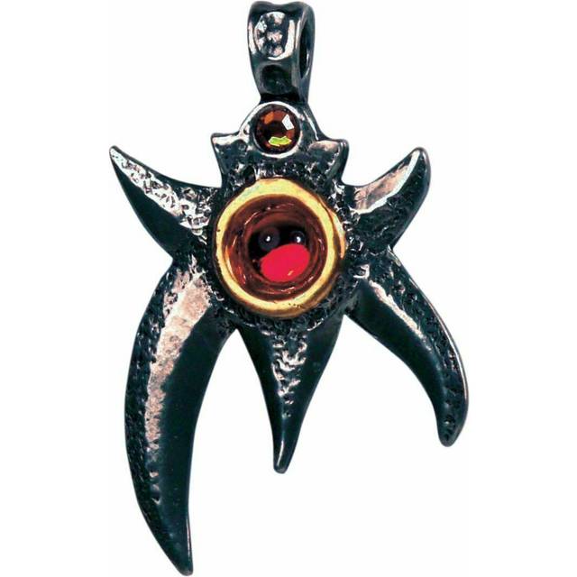 Anemone pendant necklace based on the magic of atlantis pewter with gold plating