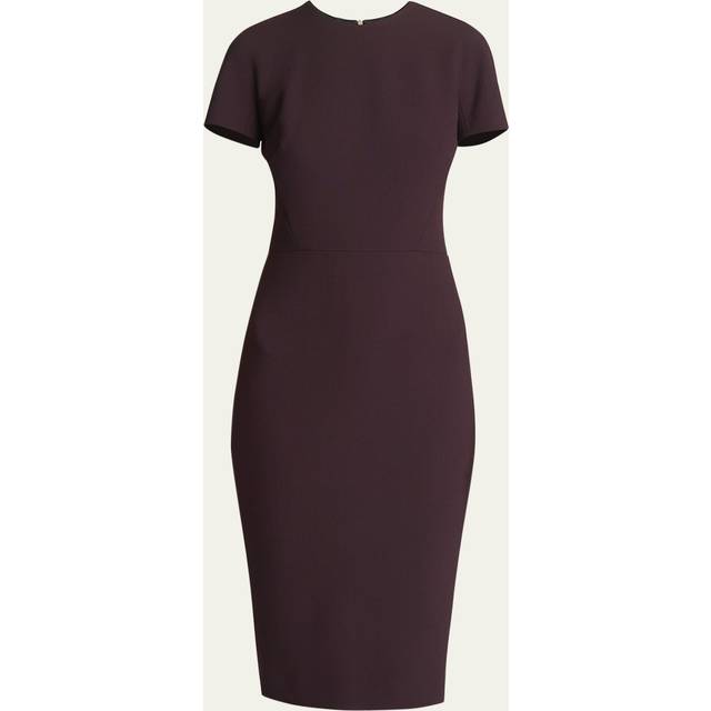 Wool Blend Sheath Dress with Zip