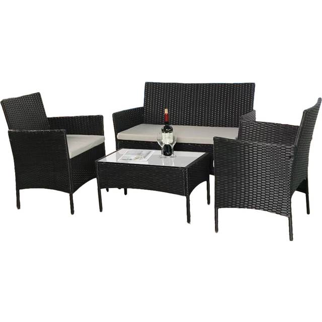 Outdoor Living Amazon 4pc Rattan Sofa Set, Grey