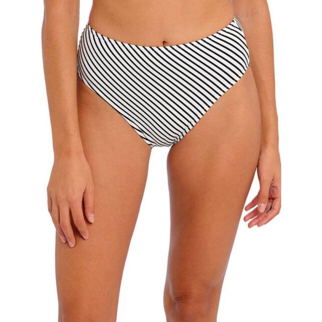 Freya Womens Jewel Cove High Waist Bikini Brief - White Polyamide - Size Medium