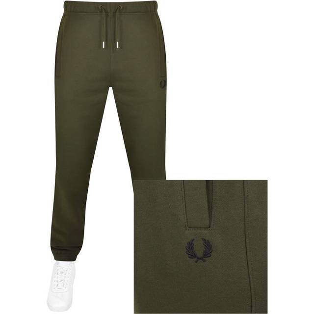 Fred Perry Mens Loop Back Hunting Green Sweat Pants Cotton - Size 2XL