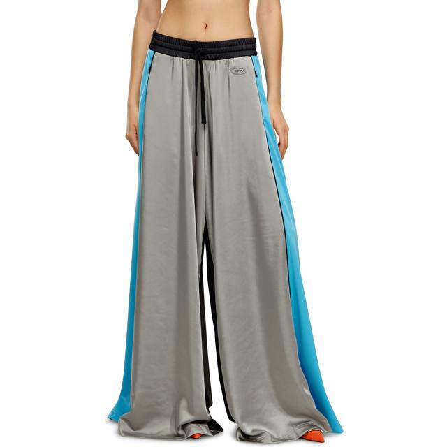 Diesel Womens 9bxa P-wild Double-knit Satin Palazzo Trousers Eur 38/5 Uk Women - 9BXA
