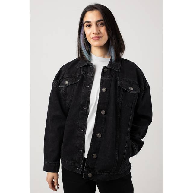 Women's oversized denim jacket Urban Classics 90‘s - Noir