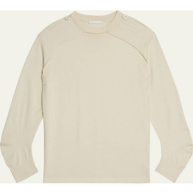 Helmut Lang, Blusar & Skjortor , Dam, S, Topp med avtagbara långa ärmar - beige (S)