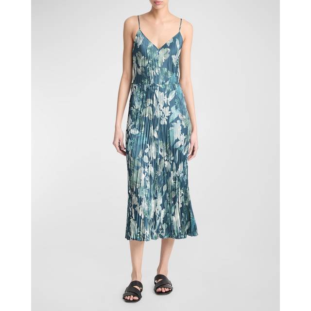 Vince Shimmer Lake Crushed Cami Dress