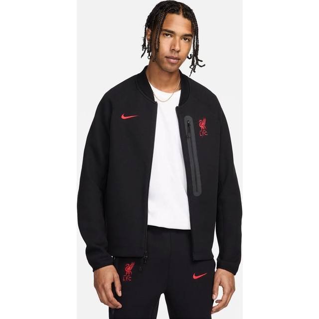 Liverpool Bomberjacka NSW Tech Fleece N98 - Svart/Gym Röd - Nike - ['Svart'] (X-Small)