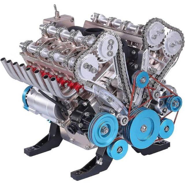 Adult Resin Ornament Mini Inline Eight Cylinder Engine Model Kit Toy