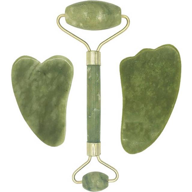 (a-Type 7) Face Roller Gua Sha Massager Gouache Scraper Natural Amethyst Rose Jade Stones Roller And Guasha Set Facial Lift Skin Care Tools