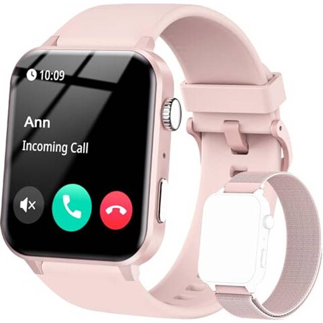 "Smart Watch for Women (Answer/Make Calls), Voice Assistant, 1.85"" Fitness Watch with SpO2 Heart Rate Sleep Monitor, 100"