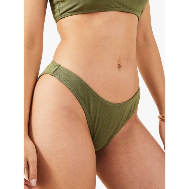 Shimmer Bikini Bottoms Green, Size: 10, Women's - Accessorize