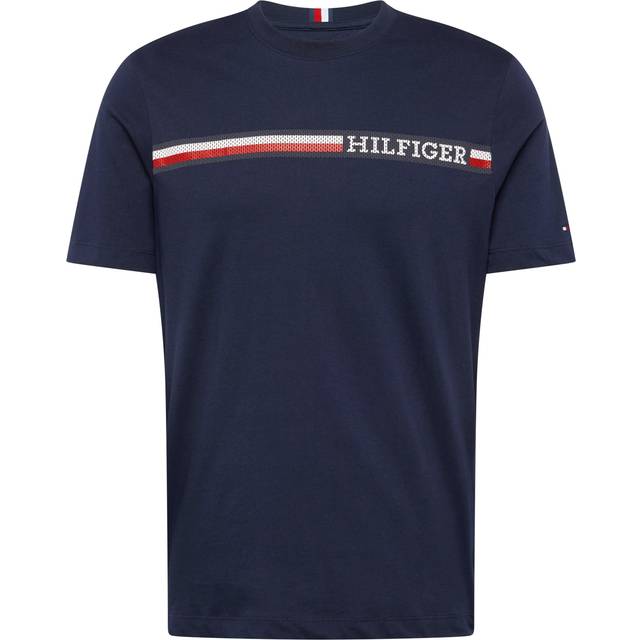 Tommy Hilfiger Striped Navy T-Shirt - L