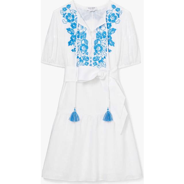 Kate Spade, Klänning, Dam, S, Linne, Blommigt mönsterklänning