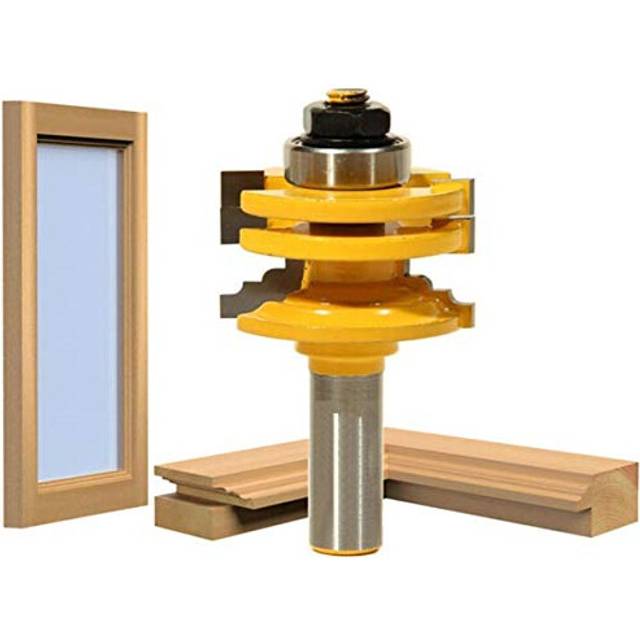 1/2'' Shank Lock Miter Router Bit, Door & Window Bits Woodworking Cutter Cutting Tool for Engraving Machine Trimming