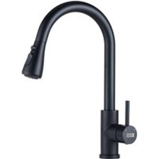 Kitchen Taps Mixer with Pull Out Spray - Black - One Size